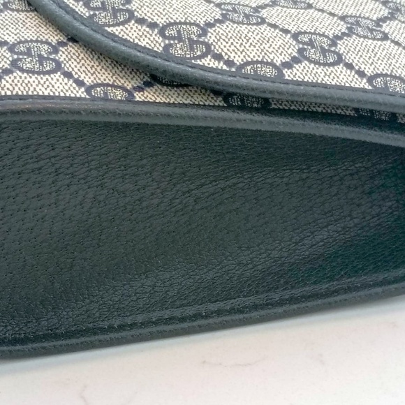 Rare GUCCI GG Supreme Sherry Line Clutch Bag PVC Navy Red (Excellent Condition) - Picture 7 of 16